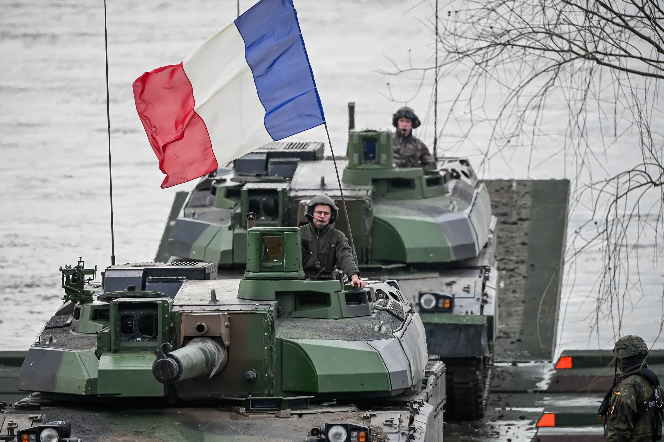 חיילים צרפתים בתרגיל נאט&quot;ו בפולין, 4 במרץ 2024 (צילום: Wojtek Radwanski / AFP)