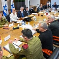 ישיבת קבינט המלחמה בקריה בתל אביב, 15 במרץ 2024 (צילום: קובי גדעון / לע"מ)