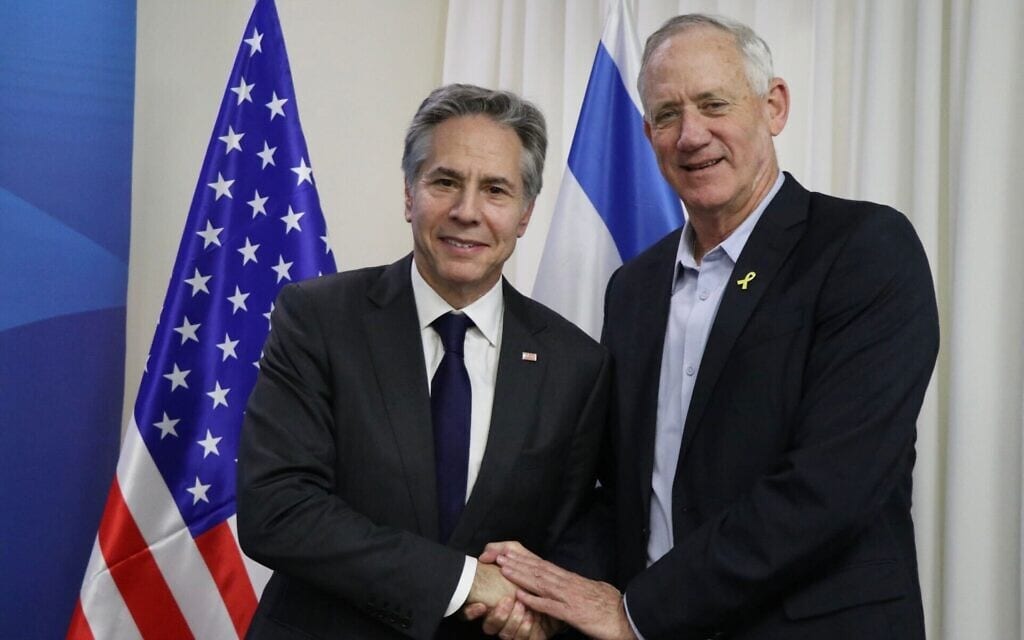 שר החוץ האמריקאי אנתוני בלינקן במפגש עם השר בני גנץ. 22 במרץ 2024