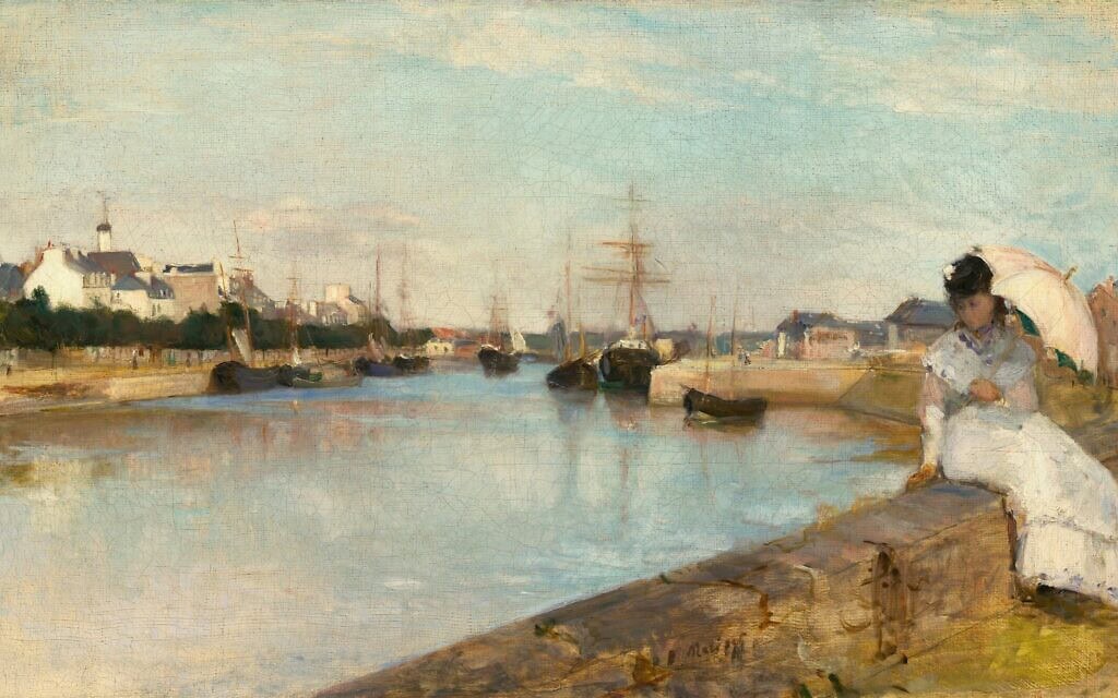 "מבט על הנמל הקטן של לוריינט" – ציור של ברת מוריזו מ- (צילום: National Gallery of Art, Washington)