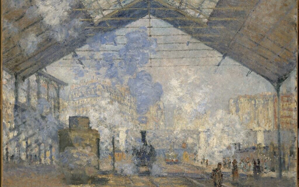 "תחנת הרכבת סן לאזאר" – ציור של קלוד מונה מ-1877 (צילום: מוזאון ד'אורסה)