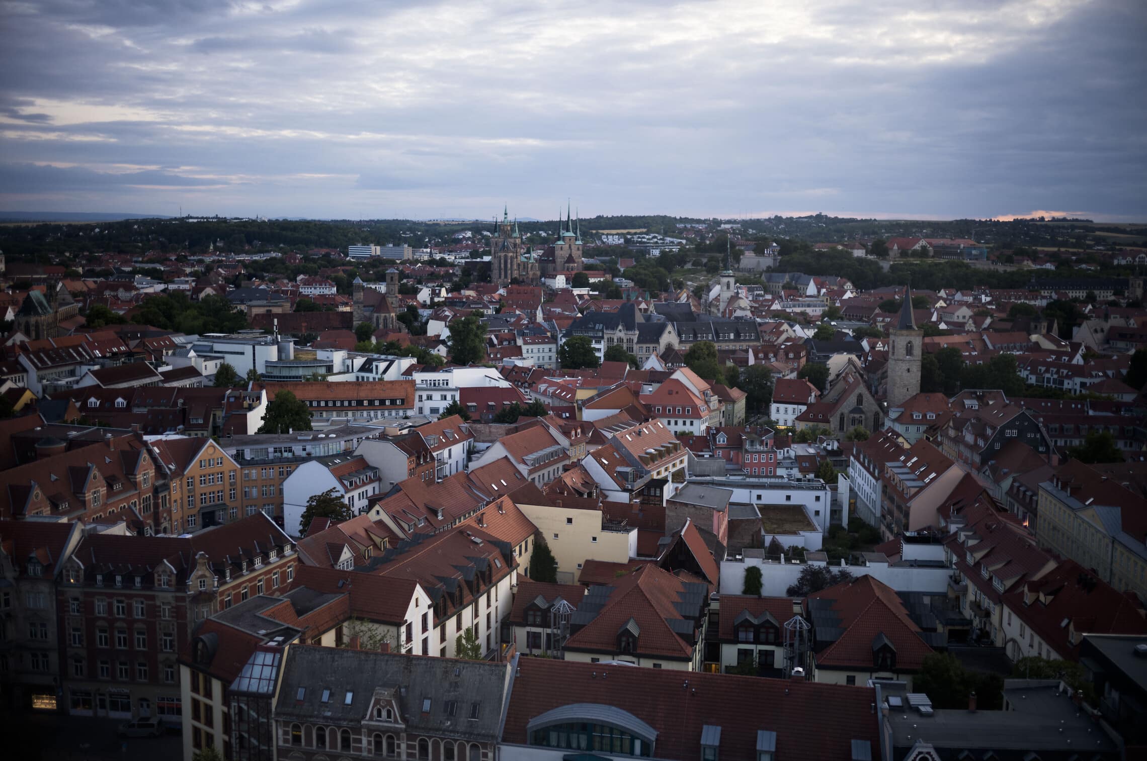 מבט על בירת תורינגיה, ארפורט, 5 ביולי 2023 (צילום: AP Photo/Markus Schreiber)