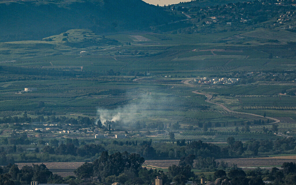 מזל"ט ששוגר מלבנון פגע באזור סמוך למושב בית הלל, צפון ישראל, 16 באפריל 2024 (צילום: Ayal Margolin/Flash90)