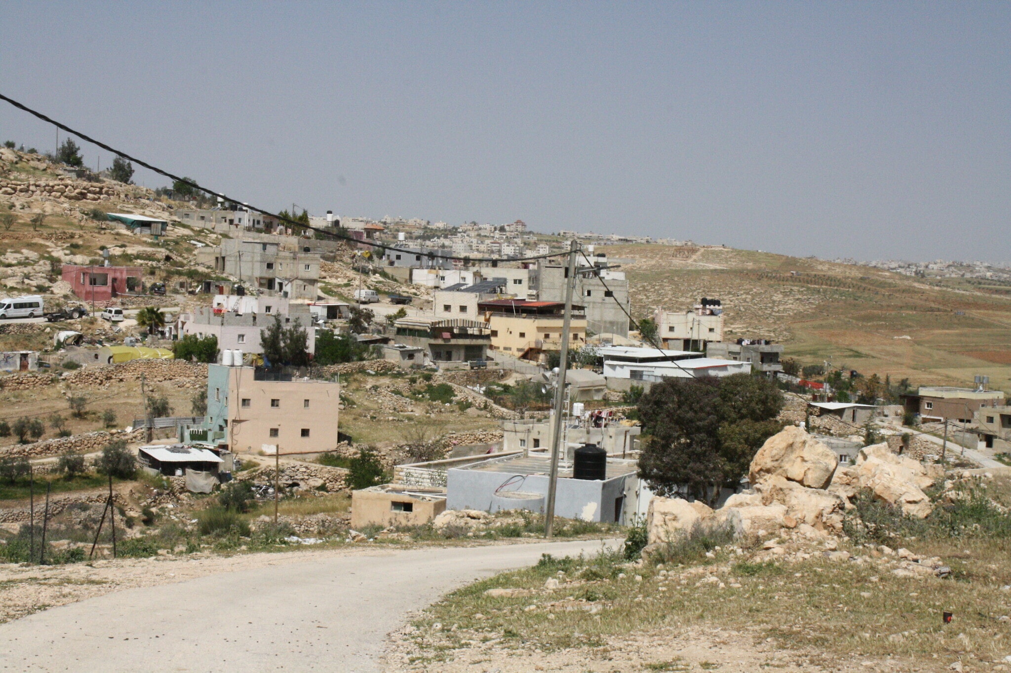 הכפר הפלסטיני א-טוואני באזור דרום הר חברון, הגדה המערבית, 31 במרץ 2024 (צילום: ג&#039;רמי שרון/ Times of Israel)