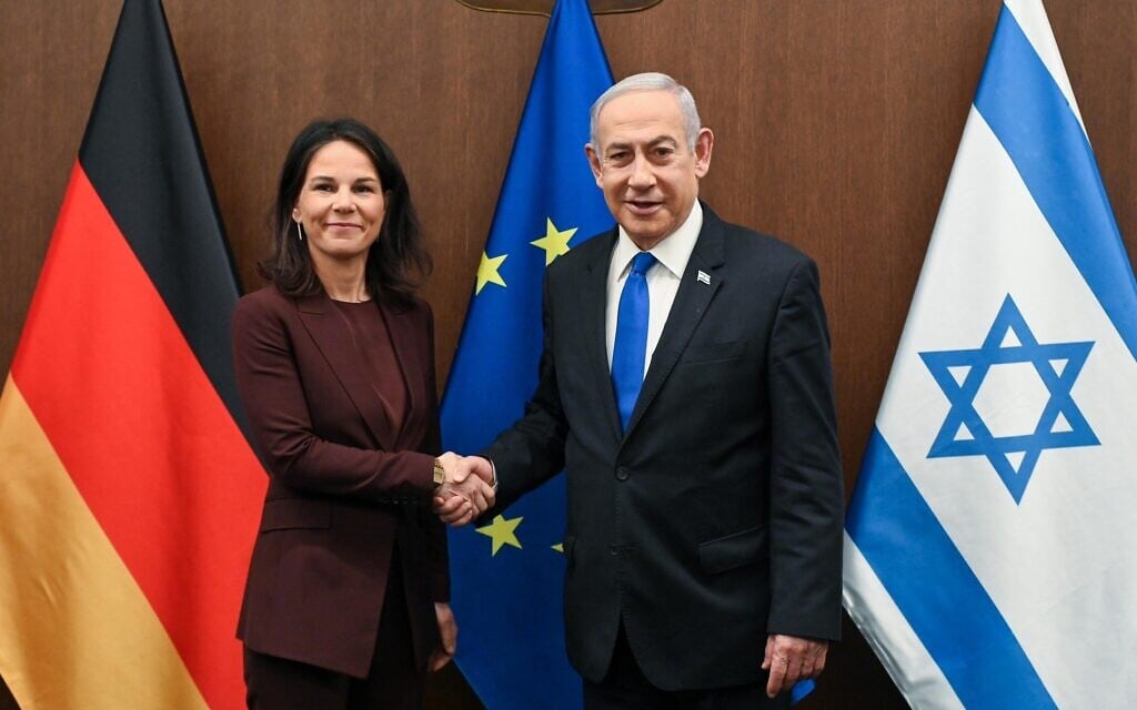 ראש הממשלה בנימין נתניהו ושרת החוץ של גרמניה אנאלנה ברבוק במשרד ראש הממשלה בירושלים, 17 באפריל 2024 (צילום: מעיין טואף / לע"מ) ראש הממשלה בנימין נתניהו ושרת החוץ של גרמניה אנאלנה ברבוק במשרד ראש הממשלה בירושלים, 17 באפריל 2024 (צילום: מעיין טואף / לע"מ)