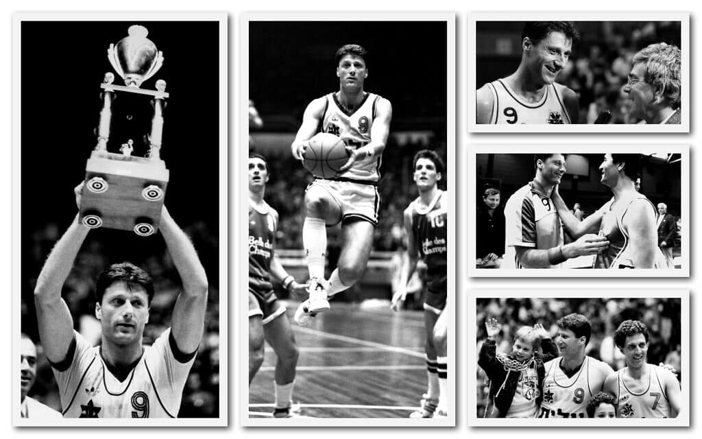 תמונות מהקריירה של מיקי ברקוביץ&#039; כשחקן כדורסל (צילום: משה שי/פלאש90)