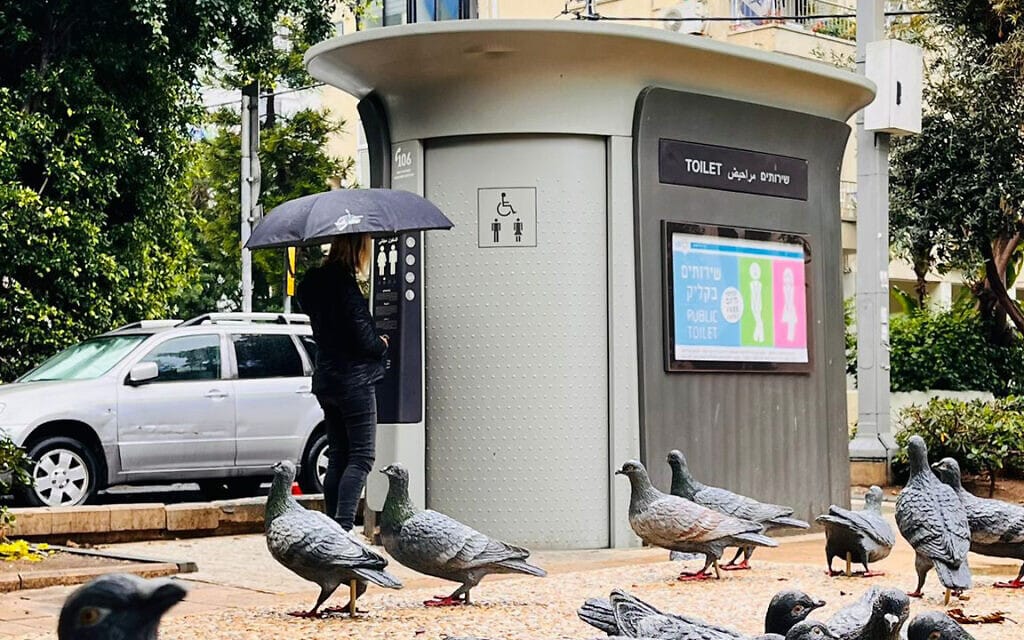 שירותים ציבוריים בתל אביב, אפריל 2024 (צילום: מיכאל צרפתי, ג&#039;יסידקו)