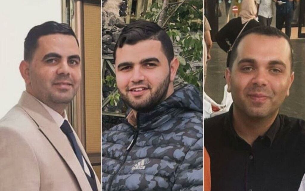 שלושת בניו של אסמאעיל הנייה, שנהרגו בתקיפה ב-10 באפריל 2024 שלושת בניו של אסמאעיל הנייה, שנהרגו בתקיפה ב-10 באפריל 2024