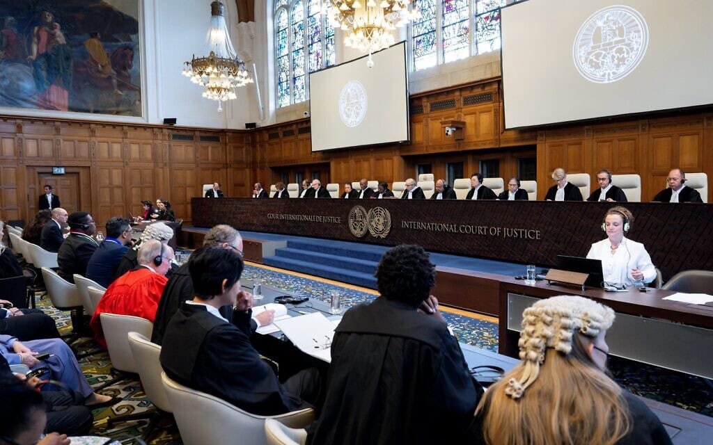 הדיון בבית הדין הבינלאומי לצדק בהאג, 16 במאי 2024 (צילום: Nick Gammon / AFP)