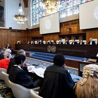הדיון בבית הדין הבינלאומי לצדק בהאג, 16 במאי 2024 (צילום: Nick Gammon / AFP)