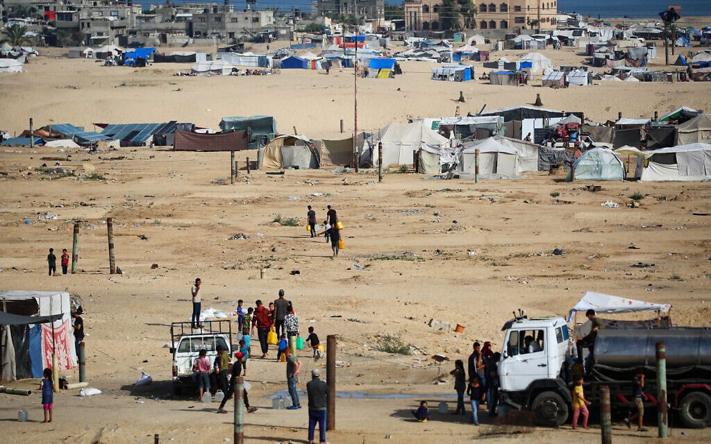 אוהלים של עקורים פלסטיניים ברפיח, 17 במאי 2024 (צילום: AFP)