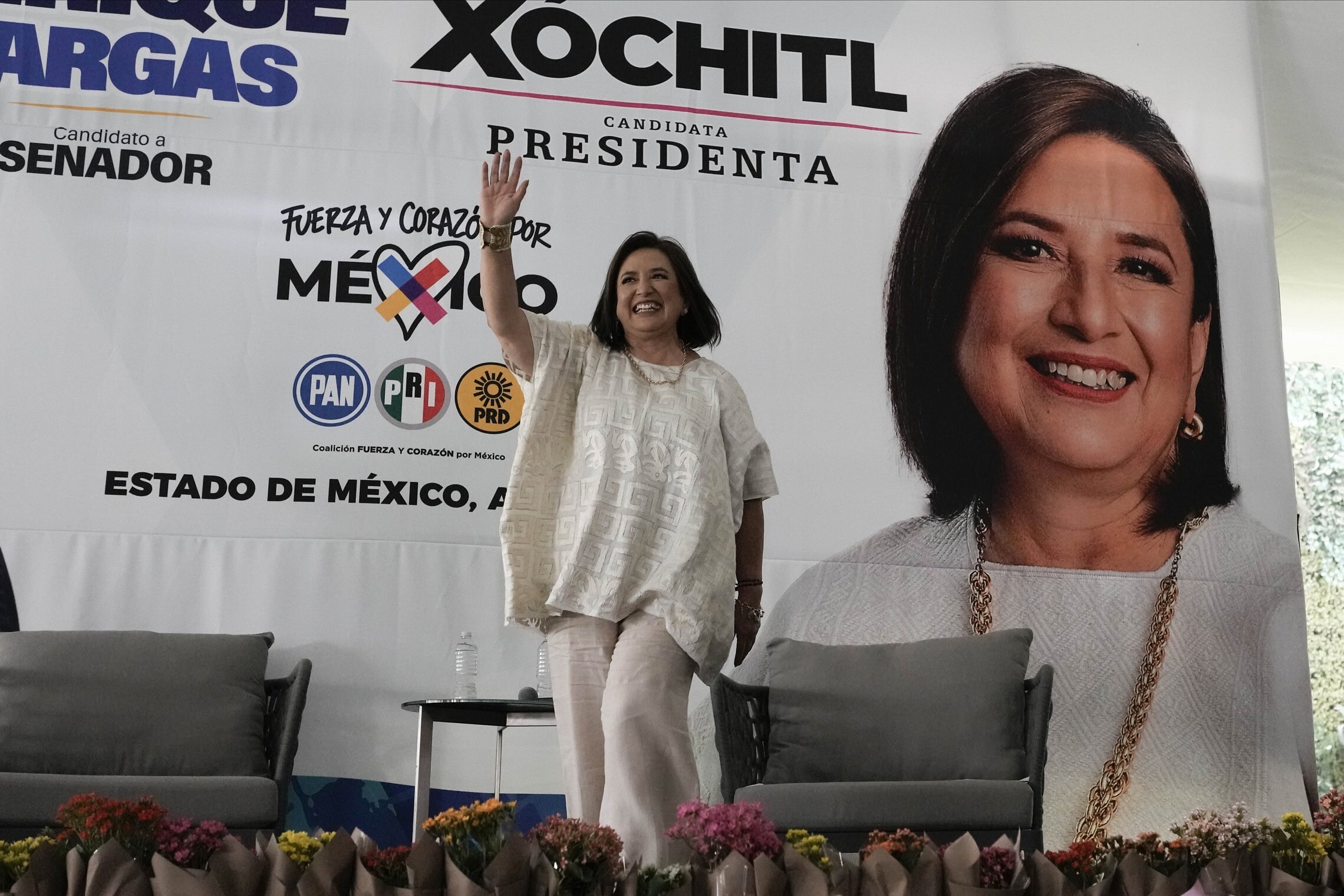 סות&#039;יל גלווס, מועמדת האופוזיציה לנשיאות מקסיקו (צילום: AP Photo/Marco Ugarte)