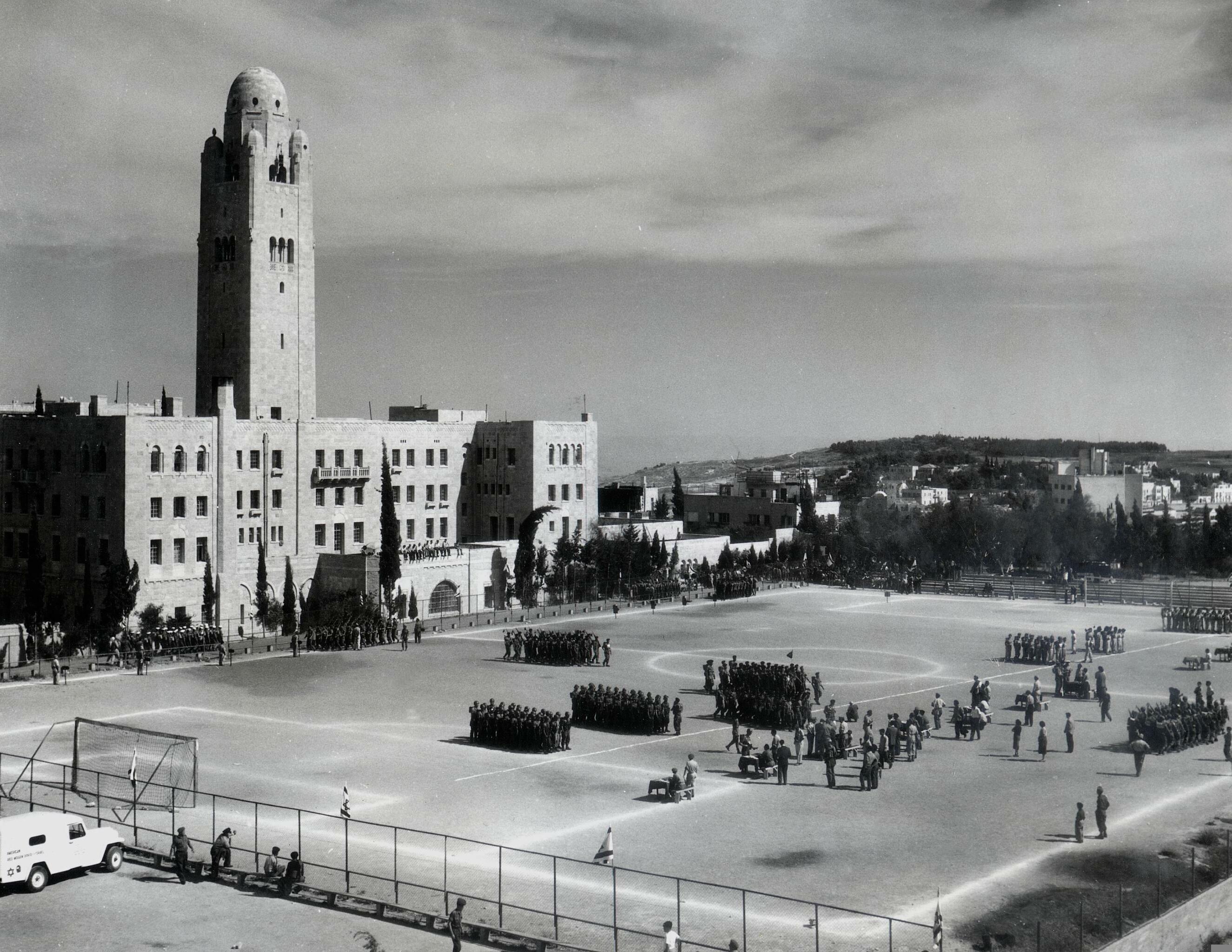 אצטדיון ימק&quot;א בירושלים ב-1958 (צילום: לע&quot;מ)