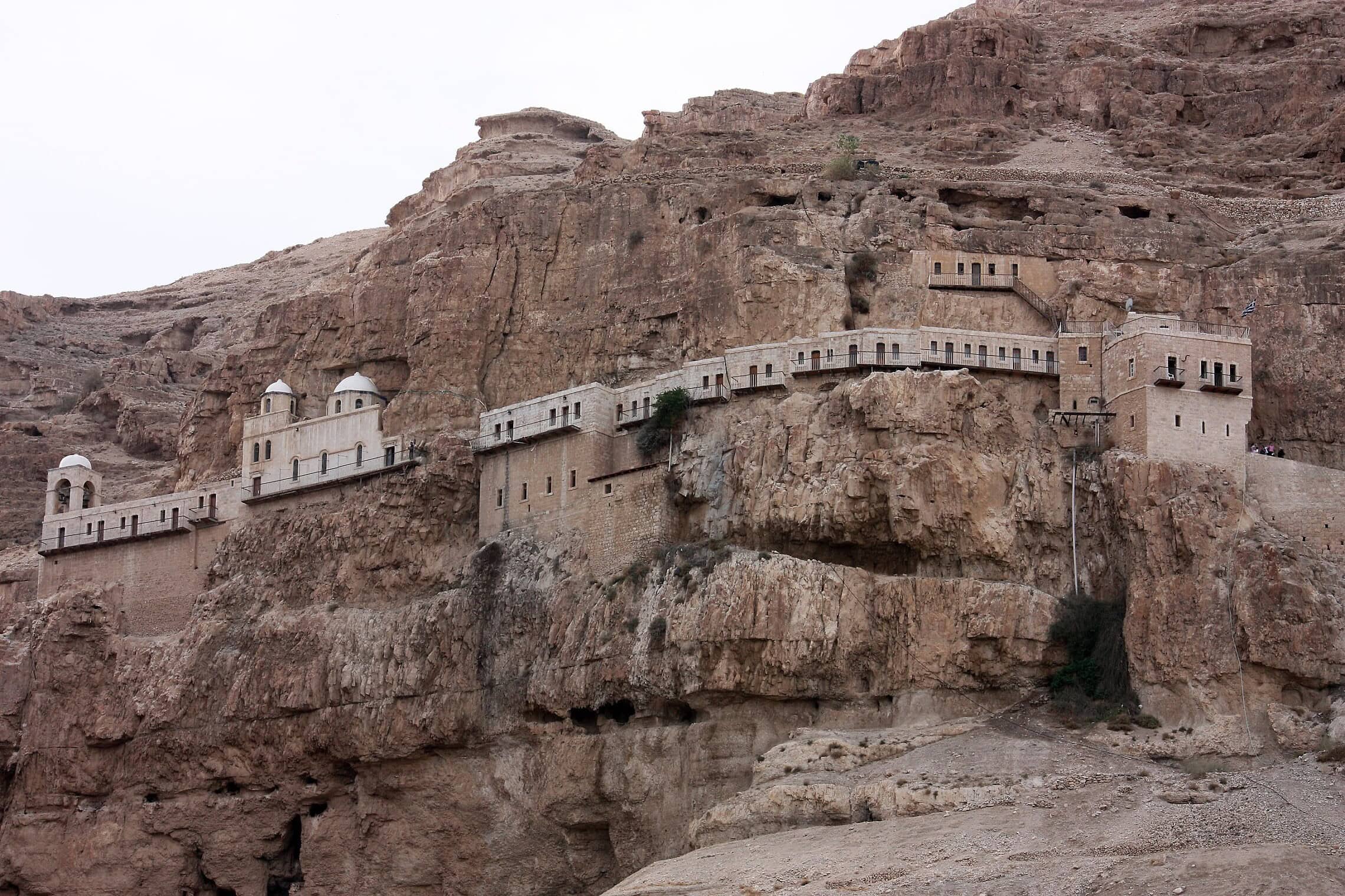 מנזר קרנטל ליד יריחו, 2009 (צילום: CC BY-SA 3.0 Dmitrij Rodionov, Wikipedia)