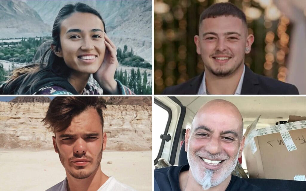 החטופים נועה ארגמני, אלמוג מאיר, אנדרי קוזלוב ושלומי זיו שחולצו ב-8 ביוני 2024