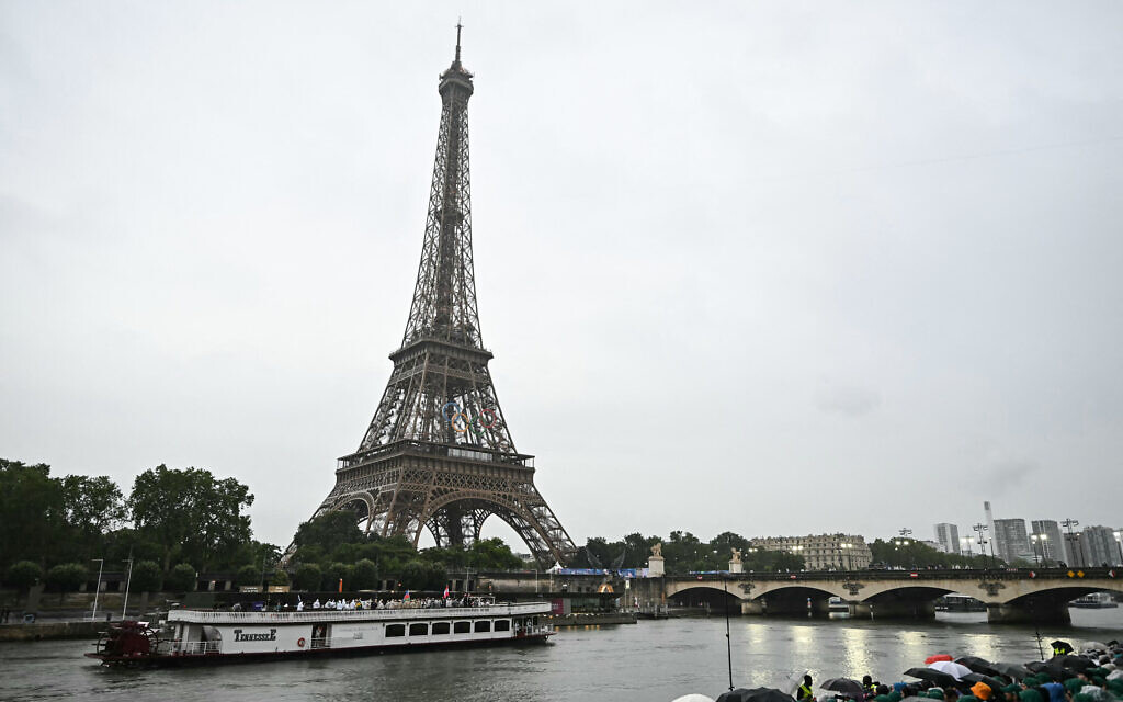 טקס הפתיחה של אולימפיאדת הקיץ בפריז, 26 ביולי 2024 (צילום: Paul ELLIS / AFP)