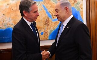 ראש הממשלה בנימין נתניהו ושר החוץ של ארצות הברית אנתוני בלינקן בלשכת ראש הממשלה בירושלים, 19 באוגוסט 2024 (צילום: חיים צח / לע"מ) ראש הממשלה בנימין נתניהו ושר החוץ של ארצות הברית אנתוני בלינקן בלשכת ראש הממשלה בירושלים, 19 באוגוסט 2024 (צילום: חיים צח / לע"מ)