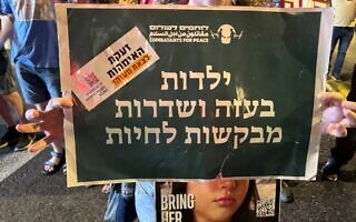 שלט בהפגנה בירושלים (צילום: דורית נעמן) שלט בהפגנה בירושלים (צילום: דורית נעמן)