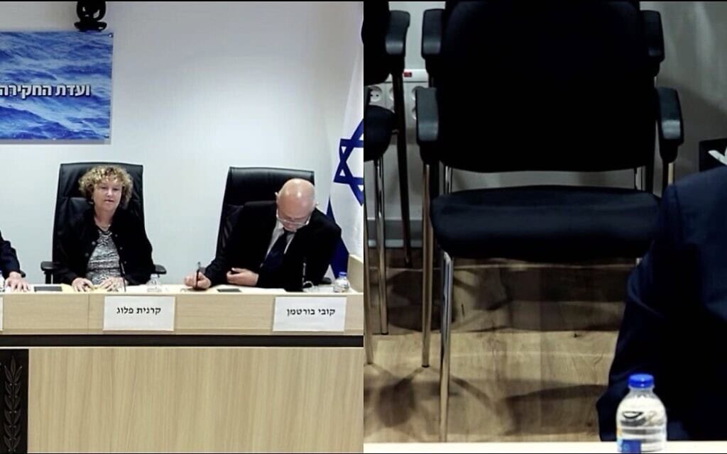 ראש הממשלה בנימין נתניהו מעיד בפני ועדת החקירה הממלכתית לעניין רכש כלי השייט והצוללות, ספטמבר 2023 (צילום: צילום מסך, יוטיוב) ראש הממשלה בנימין נתניהו מעיד בפני ועדת החקירה הממלכתית לעניין רכש כלי השייט והצוללות, ספטמבר 2023 (צילום: צילום מסך, יוטיוב)