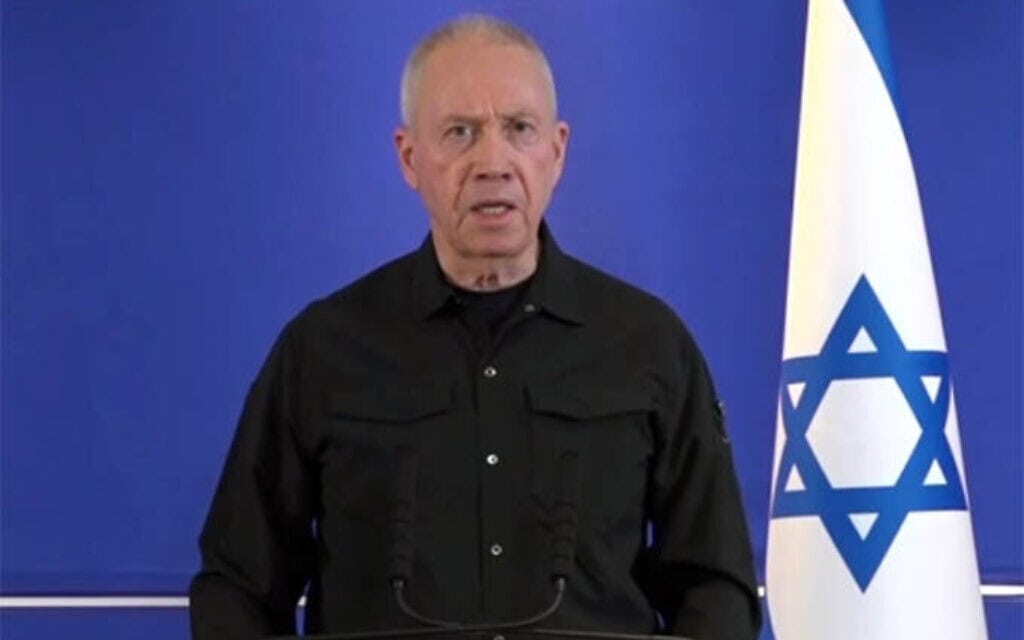 שר הביטחון יואב גלנט בהצהרה לאחר פיטוריו, 5 בנובמבר 2024 (צילום: צילום מסך) שר הביטחון יואב גלנט בהצהרה לאחר פיטוריו, 5 בנובמבר 2024 (צילום: צילום מסך)