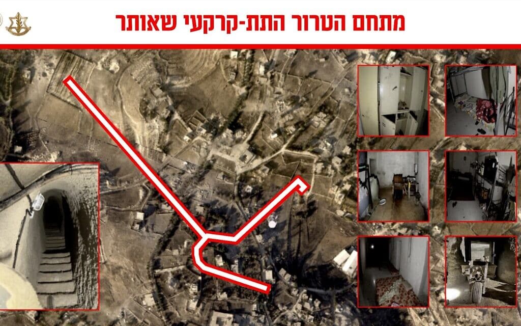 מתחם טרור תת-קרקעי שהוסתר תחת בית קברות בדרום לבנון, נובמבר 2024 (צילום: דובר צה"ל) מתחם טרור תת-קרקעי שהוסתר תחת בית קברות בדרום לבנון, נובמבר 2024 (צילום: דובר צה"ל)
