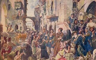 גירוש יהדות פורטוגל ב-1497. "The Banishment of the Jews" (צילום: ציור: Roque Gameiro, 1917, ויקיפדיה) גירוש יהדות פורטוגל ב-1497. "The Banishment of the Jews" (צילום: ציור: Roque Gameiro, 1917, ויקיפדיה)
