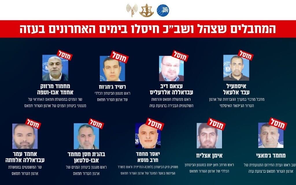 בכירי חמאס שחוסלו בחודש מרץ 2025 (צילום: דובר צה״ל) בכירי חמאס שחוסלו בחודש מרץ 2025 (צילום: דובר צה״ל)
