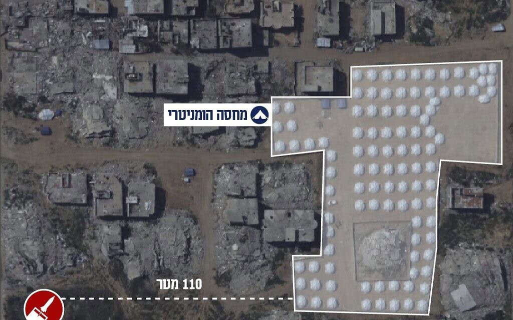 צה"ל: חמאס מיקם את המשגר בסמוך למחסה הומניטרי באל פרקאן (צילום: דובר צה"ל) צה"ל: חמאס מיקם את המשגר בסמוך למחסה הומניטרי באל פרקאן (צילום: דובר צה"ל)