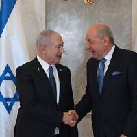 ראש הממשלה בנימין נתניהו נשיא הונגריה תמאש סוליוק בארמון הנשיאות. 3 באפריל 2025 (צילום: אבי אוחיון/לע ראש הממשלה בנימין נתניהו נשיא הונגריה תמאש סוליוק בארמון הנשיאות. 3 באפריל 2025 (צילום: אבי אוחיון/לע