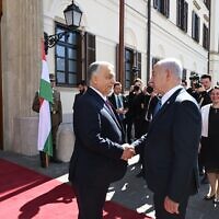 ראש הממשלה בנימין נתניהו עם מקבילו ההונגרי ויקטור אורבן בבודפשט. 3 באפריל 2025 (צילום: אבי אוחיון/לע ראש הממשלה בנימין נתניהו עם מקבילו ההונגרי ויקטור אורבן בבודפשט. 3 באפריל 2025 (צילום: אבי אוחיון/לע