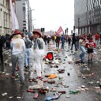 זירת הדריסה בליברפול, בריטניה, 26 במאי 2025 (צילום: Darren Staples / AFP) זירת הדריסה בליברפול, בריטניה, 26 במאי 2025 (צילום: Darren Staples / AFP)