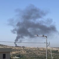 שריפת פסולת בשטחי הגדה המערבית, 2025 (צילום: אזרחים למען אוויר נקי) שריפת פסולת בשטחי הגדה המערבית, 2025 (צילום: אזרחים למען אוויר נקי)