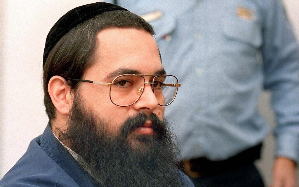 עמי פופר בבית המשפט בדיון על משך התקופה שישב בכלא, 4 בצדמבר 1997 (צילום: DAOUD MIZRAHI / AFP)