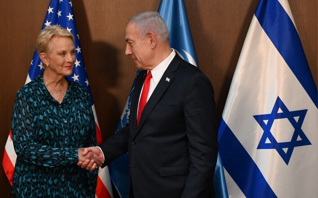בנימין נתניהו נפגש עם מנכ"לית תוכנית המזון העולמית סינדי מקיין בירושלים, אוגוסט 2025 (צילום: חיים צח/ לע״מ) בנימין נתניהו נפגש עם מנכ"לית תוכנית המזון העולמית סינדי מקיין בירושלים, אוגוסט 2025 (צילום: חיים צח/ לע״מ)