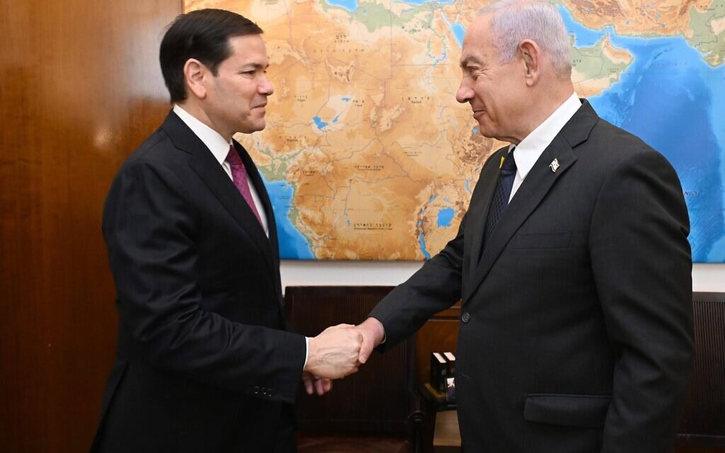 ראש הממשלה בנימין נתניהו פוגש בלשכתו בירושלים את שר החוץ של ארה״ב, מרקו רוביו. 15 בספטמבר 2025 (צילום: חיים צח/ לע״מ) ראש הממשלה בנימין נתניהו פוגש בלשכתו בירושלים את שר החוץ של ארה״ב, מרקו רוביו. 15 בספטמבר 2025 (צילום: חיים צח/ לע״מ)
