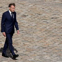 נשיא צרפת עמנואל מקרון בפריז, 5 בספטמבר 2025