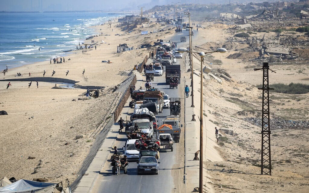 פלסטינים מתפנים מהעיר עזה לדרום רצועת עזה, 11 בספטמבר 2025 (צילום: Eyad BABA / AFP) פלסטינים מתפנים מהעיר עזה לדרום רצועת עזה, 11 בספטמבר 2025 (צילום: Eyad BABA / AFP)