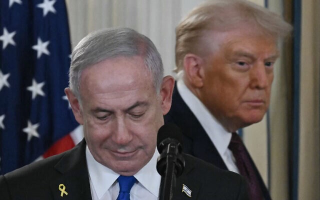 בנימין נתניהו ודונלד טראמפ בבית הלבן, 29 בספטמבר 2025 (צילום: ANDREW CABALLERO-REYNOLDS / AFP) בנימין נתניהו ודונלד טראמפ בבית הלבן, 29 בספטמבר 2025 (צילום: ANDREW CABALLERO-REYNOLDS / AFP)