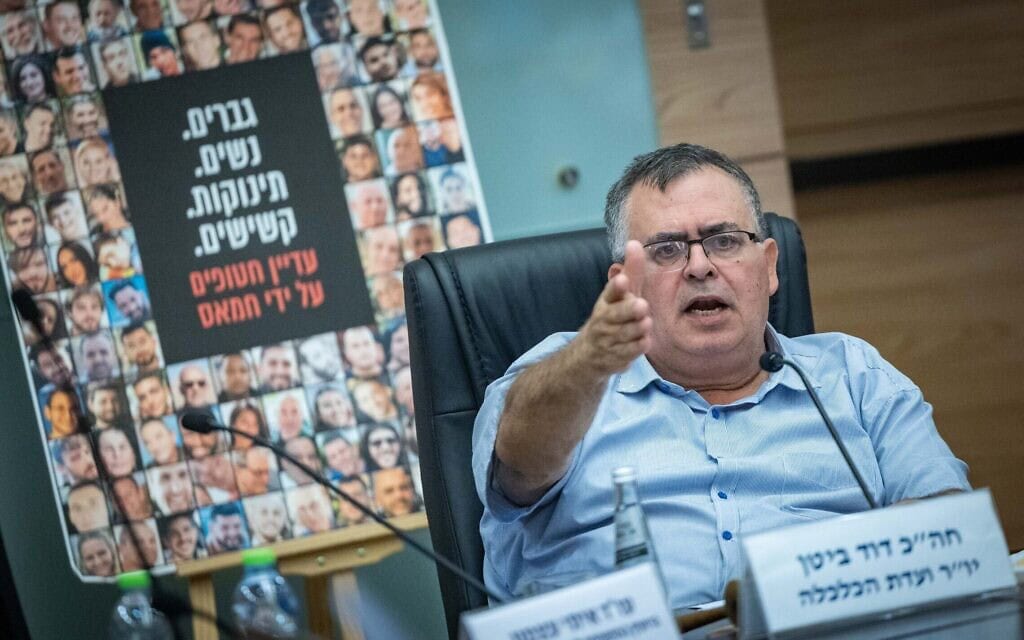 ח"כ דוד ביטן בוועדת הכלכלה של הכנסת, 21 ביולי 2025 (צילום: יונתן זינדל/פלאש90) ח"כ דוד ביטן בוועדת הכלכלה של הכנסת, 21 ביולי 2025 (צילום: יונתן זינדל/פלאש90)