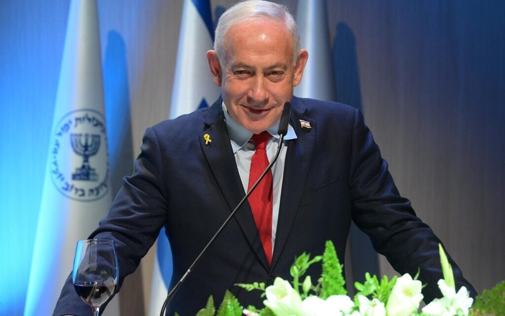 ראש הממשלה בנימין נתניהו נואם בטקס הענקת פרסי המוסד, 17 בספטמבר 2025 (צילום: עמוס בן גרשום/ לע״מ ) ראש הממשלה בנימין נתניהו נואם בטקס הענקת פרסי המוסד, 17 בספטמבר 2025 (צילום: עמוס בן גרשום/ לע״מ )