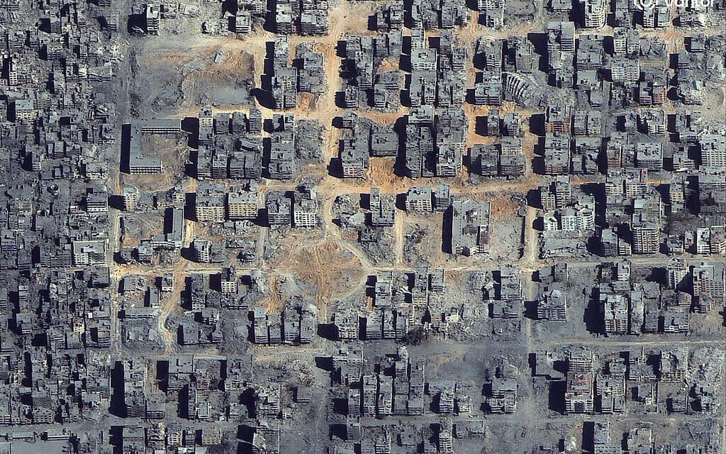 תמונת לוויין שפרסמה חברת Vantor מציגה את ממדי ההרס בעיר עזה, 10 באוקטובר 2025 (צילום: Satellite image ©2025 Vantor / AFP) תמונת לוויין שפרסמה חברת Vantor מציגה את ממדי ההרס בעיר עזה, 10 באוקטובר 2025 (צילום: Satellite image ©2025 Vantor / AFP)