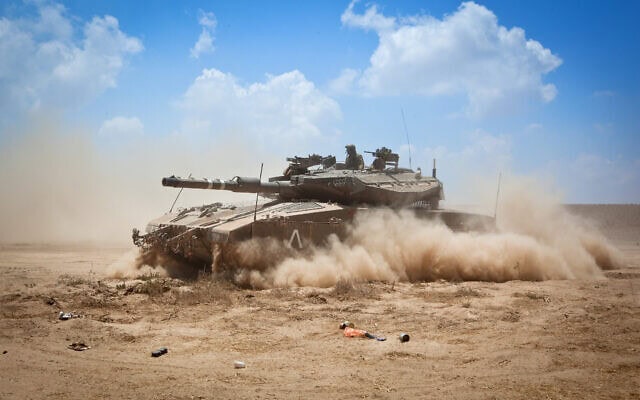 טנק מרכבה ליד גבול עזה, 20 ביולי