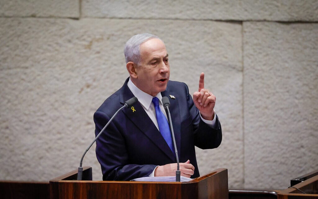 ראש הממשלה בנימין נתניהו במליאת הכנסת, 20 באוקטובר 2025 (צילום: נועם מושקוביץ, דוברות הכנסת) ראש הממשלה בנימין נתניהו במליאת הכנסת, 20 באוקטובר 2025 (צילום: נועם מושקוביץ, דוברות הכנסת)