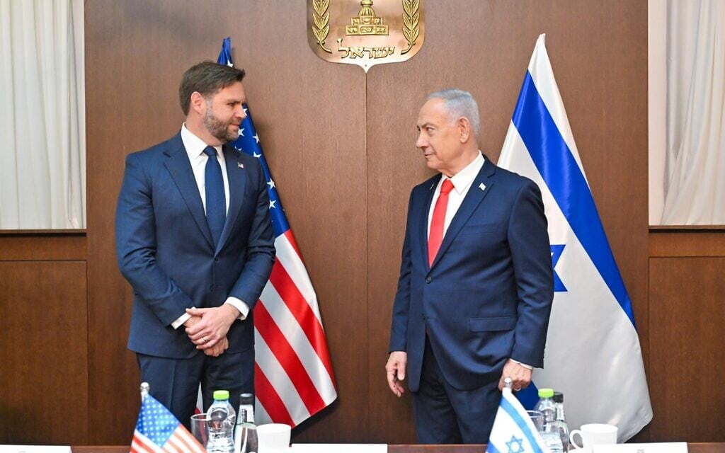 ראש הממשלה בנימין נתניהו לצד סגן נשיא ארה״ב ג׳יי די ואנס, 22 באוקטובר 2025 (צילום: קובי גדעון/ לע״מ) ראש הממשלה בנימין נתניהו לצד סגן נשיא ארה״ב ג׳יי די ואנס, 22 באוקטובר 2025 (צילום: קובי גדעון/ לע״מ)