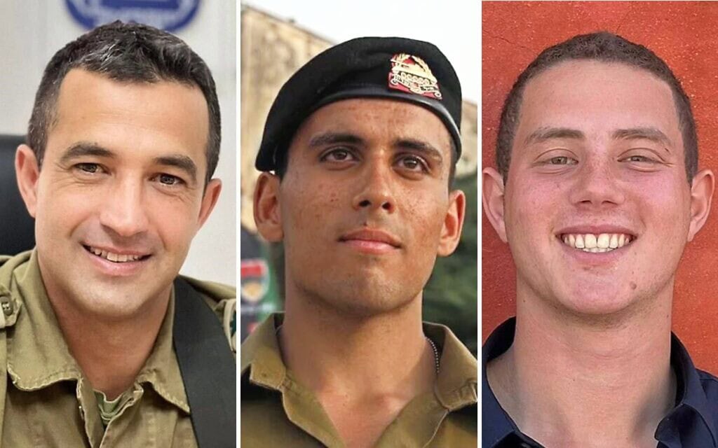 החטופים עומר נאוטרה, עוז דניאל ואסף חממי שגופותיהם הושבו לישראל ב-3 בנובמבר 2025