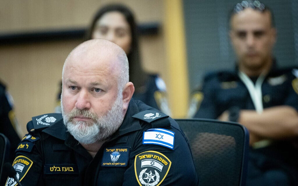 ראש אגף החקירות והמודיעין בועז בלט בישיבה של הוועדה לביטחון לאומי, 13 בנובמבר 2024 (צילום: חיים גולדברג/פלאש90) ראש אגף החקירות והמודיעין בועז בלט בישיבה של הוועדה לביטחון לאומי, 13 בנובמבר 2024 (צילום: חיים גולדברג/פלאש90)