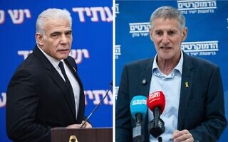 יאיר גולן, יאיר לפיד (צילום: יונתן זינדל/פלאש90, מונטז') יאיר גולן, יאיר לפיד (צילום: יונתן זינדל/פלאש90, מונטז')