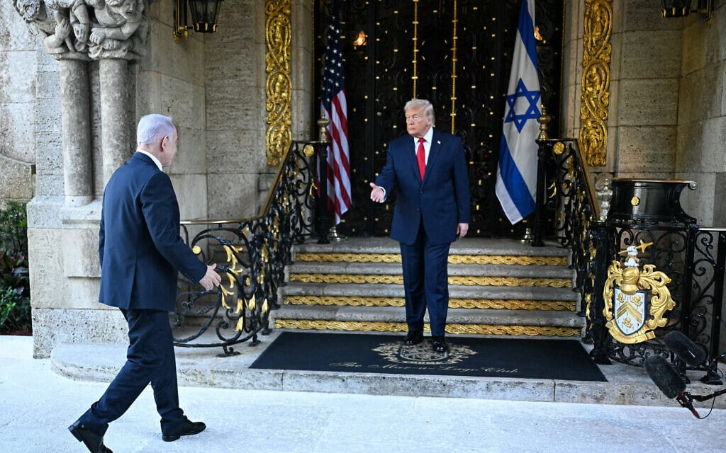 בנימין נתניהו ודונלד טראמפ, 29 בדצמבר 2025 (צילום: Jim WATSON / AFP) בנימין נתניהו ודונלד טראמפ, 29 בדצמבר 2025 (צילום: Jim WATSON / AFP)