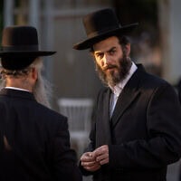 מוטי בבצ'יק בכנס חירום של רבנים חרדים נגד חוק הגיוס, 30 ביולי 2025