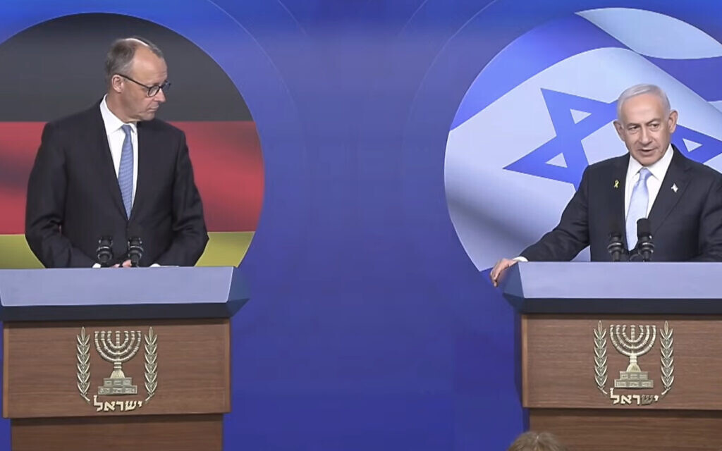 הצהרה לתקשורת של ראש הממשלה בנימין נתניהו וקנצלר גרמניה פרידריך מרץ, 7 בדצמבר 2025 (צילום: צילום מסך) הצהרה לתקשורת של ראש הממשלה בנימין נתניהו וקנצלר גרמניה פרידריך מרץ, 7 בדצמבר 2025 (צילום: צילום מסך)